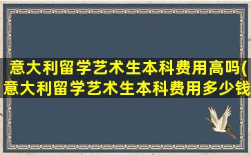 意大利留学艺术生本科费用高吗(意大利留学艺术生本科费用多少钱)