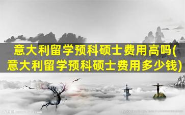 意大利留学预科硕士费用高吗(意大利留学预科硕士费用多少钱)