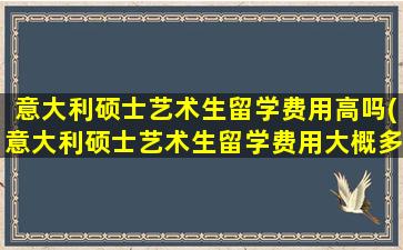 意大利硕士艺术生留学费用高吗(意大利硕士艺术生留学费用大概多少)