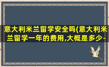 意大利米兰留学安全吗(意大利米兰留学一年的费用,大概是多少-)