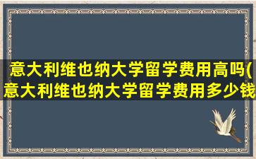 意大利维也纳大学留学费用高吗(意大利维也纳大学留学费用多少钱)