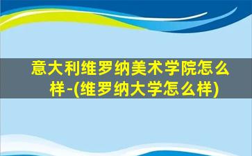 意大利维罗纳美术学院怎么样-(维罗纳大学怎么样)