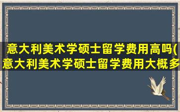 意大利美术学硕士留学费用高吗(意大利美术学硕士留学费用大概多少)