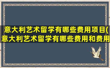 意大利艺术留学有哪些费用项目(意大利艺术留学有哪些费用和费用)