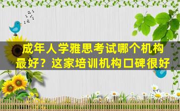 成年人学雅思考试哪个机构最好？这家培训机构口碑很好