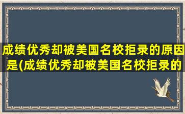 成绩优秀却被美国名校拒录的原因是(成绩优秀却被美国名校拒录的原因分析)