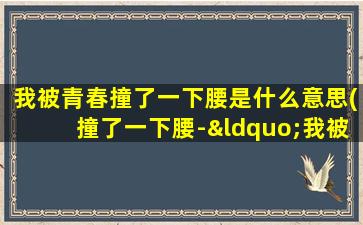 我被青春撞了一下腰是什么意思(撞了一下腰-“我被青春撞了一下腰”是什么意思)