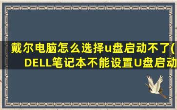 戴尔电脑怎么选择u盘启动不了(DELL笔记本不能设置U盘启动怎么办)