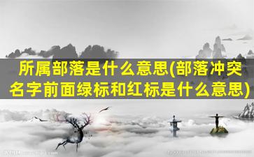 所属部落是什么意思(部落冲突名字前面绿标和红标是什么意思)