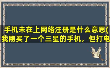 手机未在上网络注册是什么意思(我刚买了一个三星的手机，但打电话老是显示未在网络上注册是什么意思那)