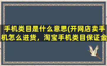 手机类目是什么意思(开网店卖手机怎么进货，淘宝手机类目保证金是多少)