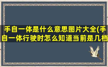 手自一体是什么意思图片大全(手自一体行驶时怎么知道当前是几档)