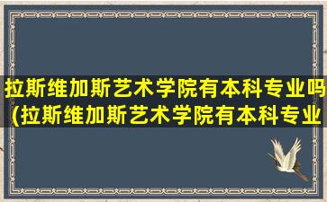 拉斯维加斯艺术学院有本科专业吗(拉斯维加斯艺术学院有本科专业吗多少分)