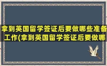 拿到英国留学签证后要做哪些准备工作(拿到英国留学签证后要做哪些检查)