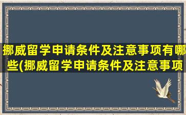 挪威留学申请条件及注意事项有哪些(挪威留学申请条件及注意事项表)