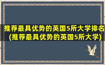 推荐最具优势的英国5所大学排名(推荐最具优势的英国5所大学)