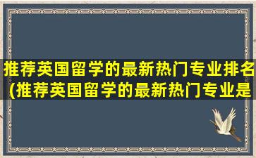 推荐英国留学的最新热门专业排名(推荐英国留学的最新热门专业是什么)