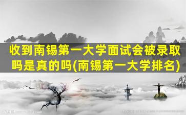 收到南锡第一大学面试会被录取吗是真的吗(南锡第一大学排名)