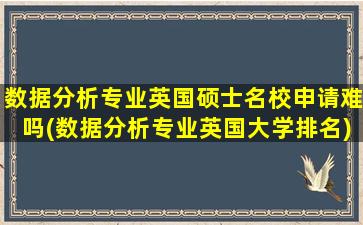 数据分析专业英国硕士名校申请难吗(数据分析专业英国大学排名)