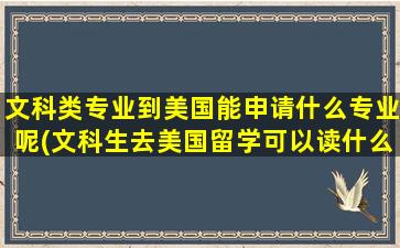 文科类专业到美国能申请什么专业呢(文科生去美国留学可以读什么专业)