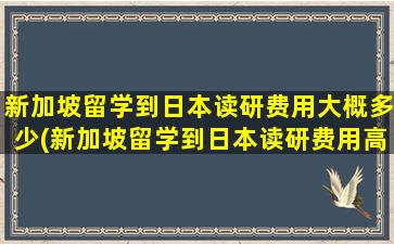 新加坡留学到日本读研费用大概多少(新加坡留学到日本读研费用高吗)