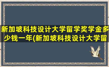 新加坡科技设计大学留学奖学金多少钱一年(新加坡科技设计大学留学奖学金多少钱一个月)