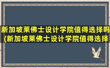 新加坡莱佛士设计学院值得选择吗(新加坡莱佛士设计学院值得选择吗为什么)