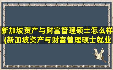 新加坡资产与财富管理硕士怎么样(新加坡资产与财富管理硕士就业前景)