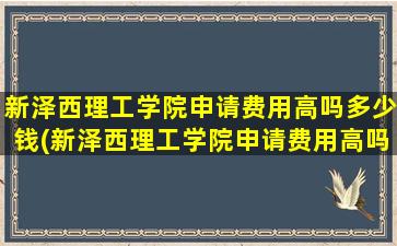 新泽西理工学院申请费用高吗多少钱(新泽西理工学院申请费用高吗现在)