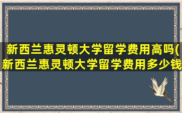 新西兰惠灵顿大学留学费用高吗(新西兰惠灵顿大学留学费用多少钱)