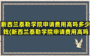 新西兰泰勒学院申请费用高吗多少钱(新西兰泰勒学院申请费用高吗现在)