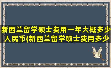 新西兰留学硕士费用一年大概多少人民币(新西兰留学硕士费用多少)