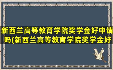 新西兰高等教育学院奖学金好申请吗(新西兰高等教育学院奖学金好申请吗现在)