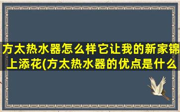 方太热水器怎么样它让我的新家锦上添花(方太热水器的优点是什么)