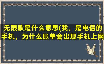 无限款是什么意思(我，是电信的手机，为什么账单会出现手机上网及无线宽带使用费，这是什么意思啊)