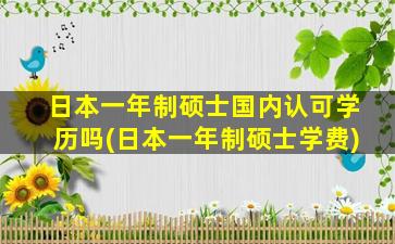 日本一年制硕士国内认可学历吗(日本一年制硕士学费)