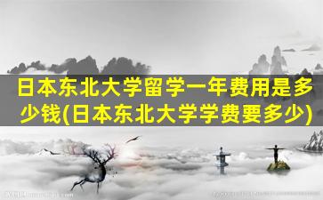 日本东北大学留学一年费用是多少钱(日本东北大学学费要多少)