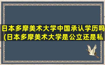 日本多摩美术大学中国承认学历吗(日本多摩美术大学是公立还是私立)