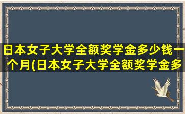 日本女子大学全额奖学金多少钱一个月(日本女子大学全额奖学金多少钱啊)