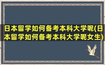 日本留学如何备考本科大学呢(日本留学如何备考本科大学呢女生)