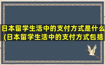 日本留学生活中的支付方式是什么(日本留学生活中的支付方式包括)