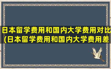 日本留学费用和国内大学费用对比(日本留学费用和国内大学费用差多少)