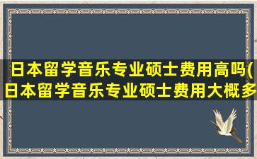 日本留学音乐专业硕士费用高吗(日本留学音乐专业硕士费用大概多少)