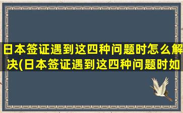 日本签证遇到这四种问题时怎么解决(日本签证遇到这四种问题时如何解决)