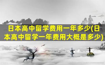 日本高中留学费用一年多少(日本高中留学一年费用大概是多少)