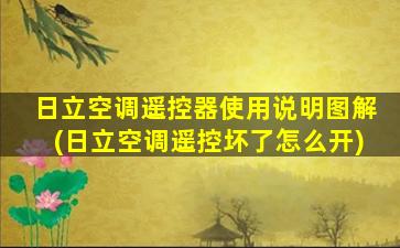 日立空调遥控器使用说明图解(日立空调遥控坏了怎么开)