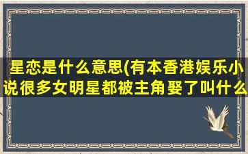 星恋是什么意思(有本香港娱乐小说很多女明星都被主角娶了叫什么小说)