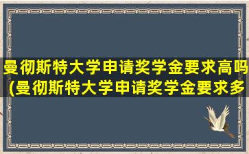 曼彻斯特大学申请奖学金要求高吗(曼彻斯特大学申请奖学金要求多少)