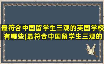 最符合中国留学生三观的英国学校有哪些(最符合中国留学生三观的英国学校是哪个)