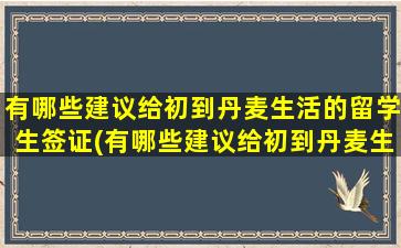 有哪些建议给初到丹麦生活的留学生签证(有哪些建议给初到丹麦生活的留学生带来好处)